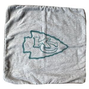 Pottery Barn Teen Heather Gray Fleece 18x18 Kansas City Chiefs Pillow Cover NWOT